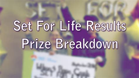 set for life results prize breakdown|Set For Life Results History: Last 180 Days .